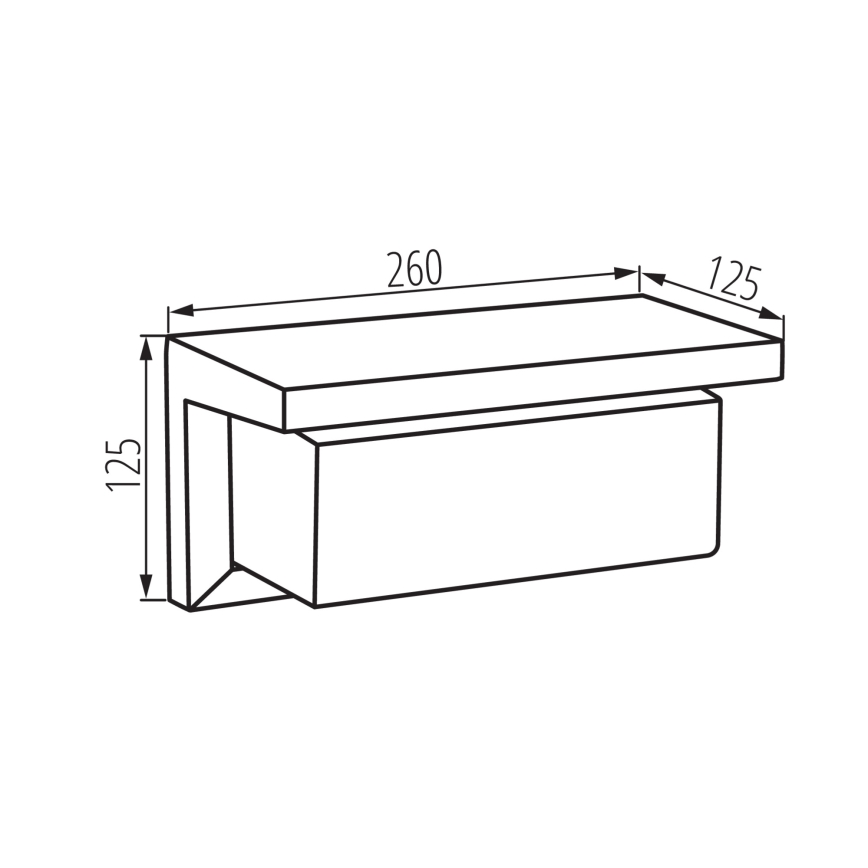 LED-ulko-seinävalaisin LERTO LED/12W/230V IP54 musta