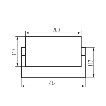 LED-ulkoseinävalaisin XERTO LED/20W/230V 3000/4000/6500K IP65 musta