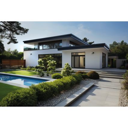 LED-ulkoseinävalaisin liiketunnistimella ja hämäräkytkimellä XERTO LED/20W/230V 3000/4000/6500K IP44 musta