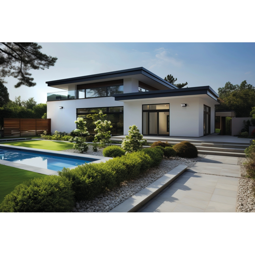 LED-ulkoseinävalaisin liiketunnistimella ja hämäräkytkimellä XERTO LED/20W/230V 3000/4000/6500K IP44 musta