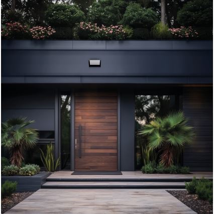 LED-ulkoseinävalaisin liiketunnistimella ja hämäräkytkimellä XERTO LED/20W/230V 3000/4000/6500K IP44 musta