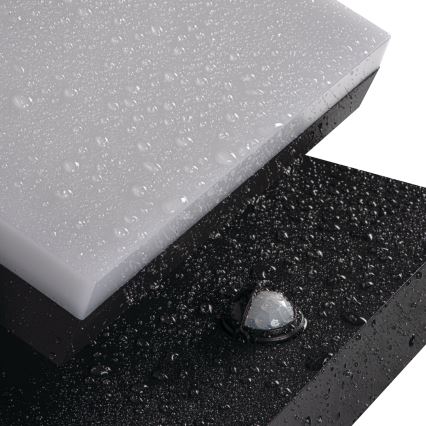 LED-ulkoseinävalaisin liiketunnistimella ja hämäräkytkimellä XERTO LED/20W/230V 3000/4000/6500K IP44 musta