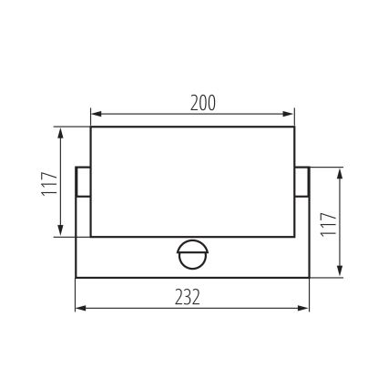 LED-ulkoseinävalaisin liiketunnistimella ja hämäräkytkimellä XERTO LED/20W/230V 3000/4000/6500K IP44 musta