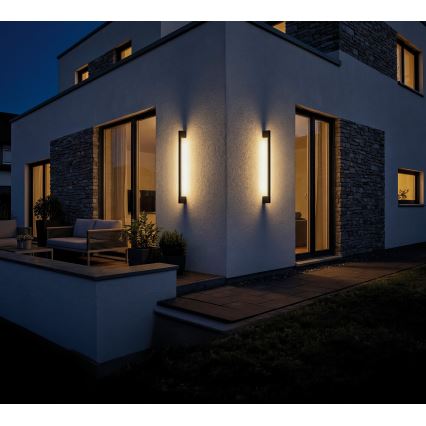 LED-ulkoseinävalaisin YALTE LED/8,5W/230V 3000/4000/6500K 93 cm IP54 musta