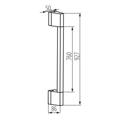 LED-ulkoseinävalaisin YALTE LED/8,5W/230V 3000/4000/6500K 93 cm IP54 musta