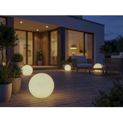 Ulkovalaisin STONO 1xE27/20W/230V, Ø 30 cm, IP65, valkoinen