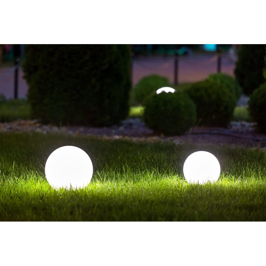 Ulkovalaisin STONO 1xE27/20W/230V, Ø 30 cm, IP65, valkoinen