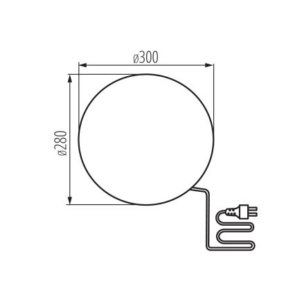 Ulkovalaisin STONO 1xE27/20W/230V, Ø 30 cm, IP65, valkoinen