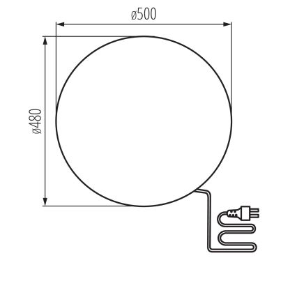 Ulkovalaisin STONO 1xE27/20W/230V halkaisija 50 cm IP65 valkoinen