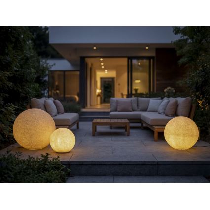 Ulkovalaisin STONO 1xE27/15W/230V, halkaisija 20 cm, IP65, beige