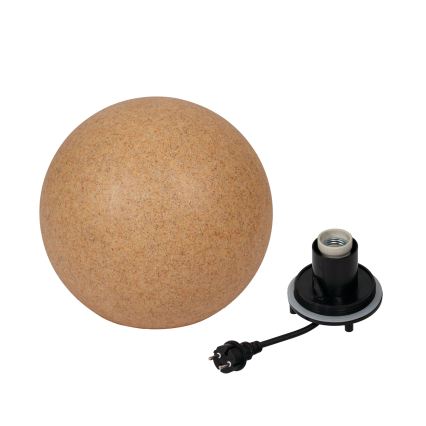 Ulkovalaisin STONO 1xE27/20W/230V Ø 30 cm IP65 beige