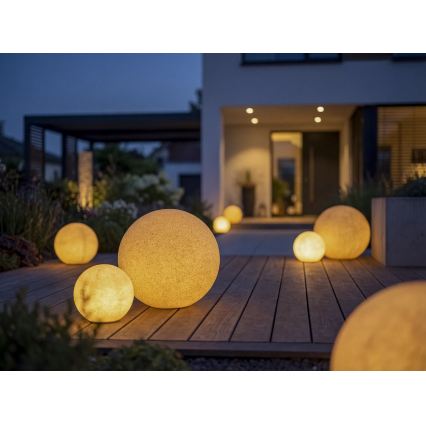 Ulkovalaisin STONO 1x E27/20W/230V, halkaisija 40 cm, IP65, beige