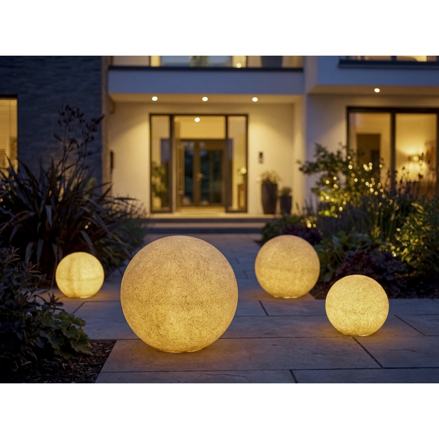 Ulkovalaisin STONO 1x E27/20W/230V, halkaisija 40 cm, IP65, beige