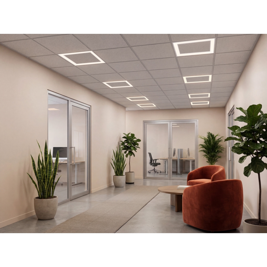LED-alakaton kehys AVAR LED/32W/230V 3000/4000/6000K 60x60 cm UGR19