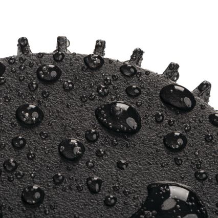 Ulkoseinäspotti RADILO 2xGU10/11W/230V IP44, liiketunnistimella ja hämäräkytkimellä, musta
