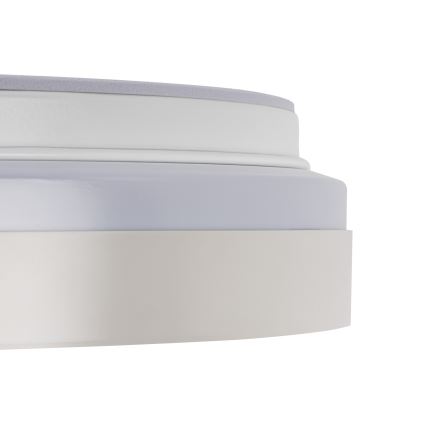 Himmennettävä LED-kattovalaisin LIXAN LED/47W/230V 3000-6500K Ø 38,6 cm valkoinen/hopea + kaukosäädin