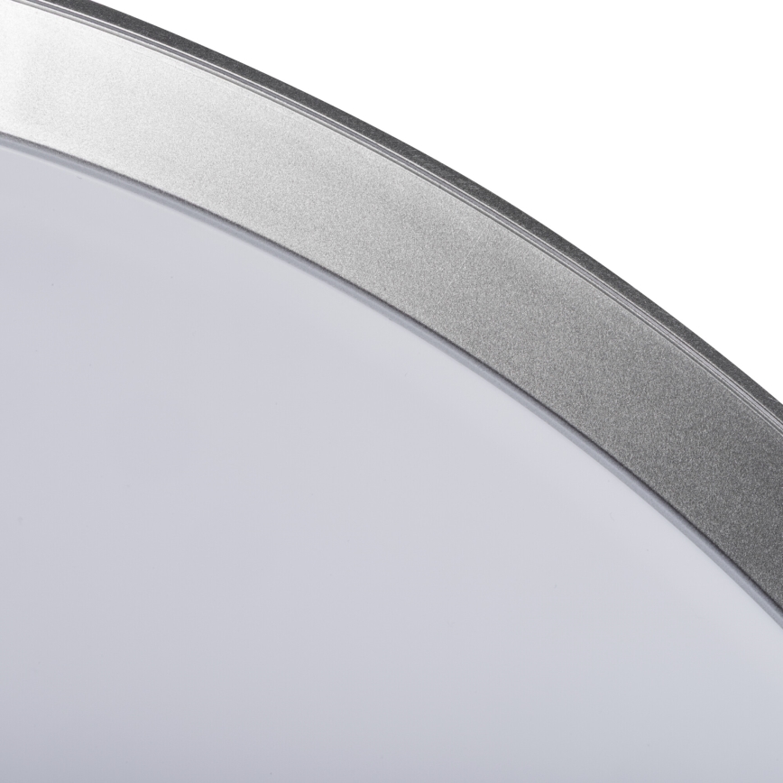 LED Himennettävä kattovalaisin LIXAN LED/65W/230V 3000-6500K halkaisija 48,6 cm valkoinen/hopea + kaukosäädin