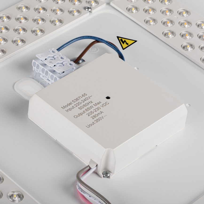 Himmennettävä LED-kattovalaisin LIXAN LED/65W/230V 3000-6500K Ø 48,6 cm valkoinen/musta + kaukosäädin