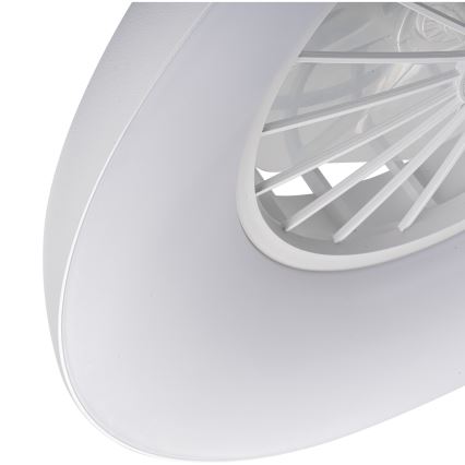 LED RGBW himmennettävä kattovalaisin tuulettimella PLAVE PAN LED/24W/230V 3000-6500K halkaisija 48,5 cm valkoinen + kaukosäädin