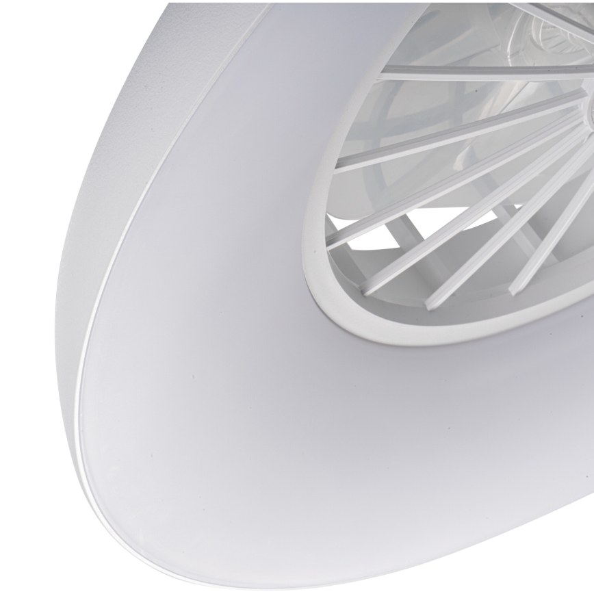 LED RGBW himmennettävä kattovalaisin tuulettimella PLAVE PAN LED/24W/230V 3000-6500K halkaisija 48,5 cm valkoinen + kaukosäädin