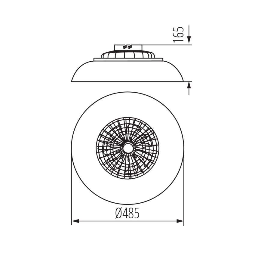 LED RGBW himmennettävä kattovalaisin tuulettimella PLAVE PAN LED/24W/230V 3000-6500K halkaisija 48,5 cm valkoinen + kaukosäädin