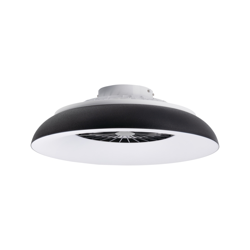 LED RGBW himmennettävä kattovalaisin tuulettimella PLAVE PAN LED/48W/230V 3000-6500K pr. 60 cm, musta + kaukosäädin