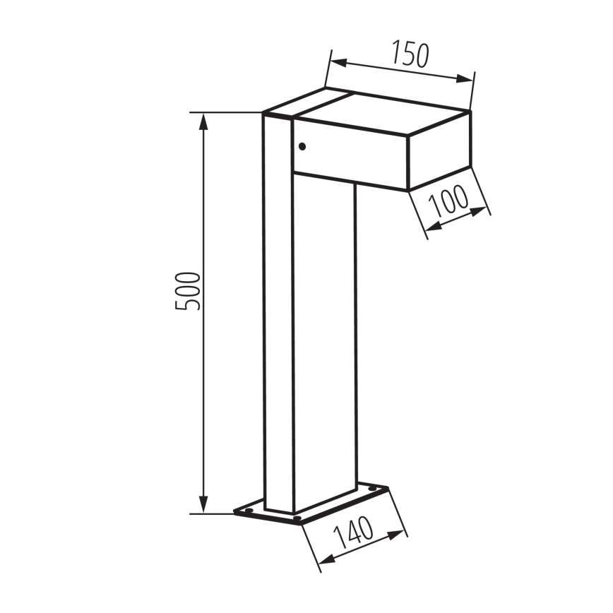 LEGINO-ulkovalaisin 1xGX53/11W/230V 50 cm IP65 antrasiitti