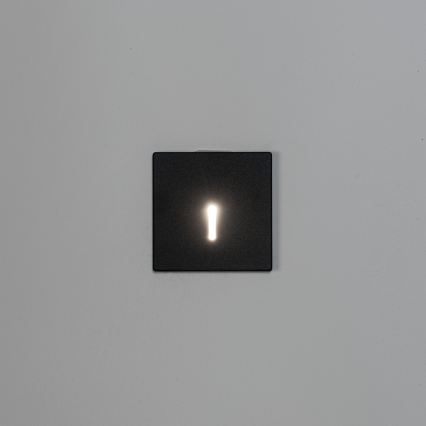 LED-porrasvalaisin MAGNIK LED/1,7W/230V 2700/3300/3900/4600/5700K musta neliömäinen
