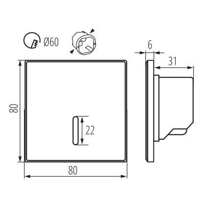 LED-porrasvalaisin MAGNIK LED/1,7W/230V 2700/3300/3900/4600/5700K musta neliömäinen