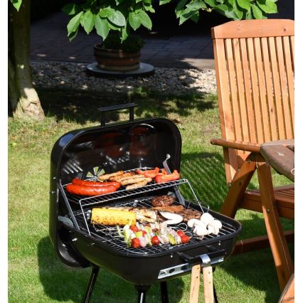 Kannettava hiiligrilli musta