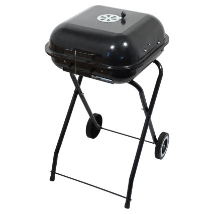 Kannettava hiiligrilli musta