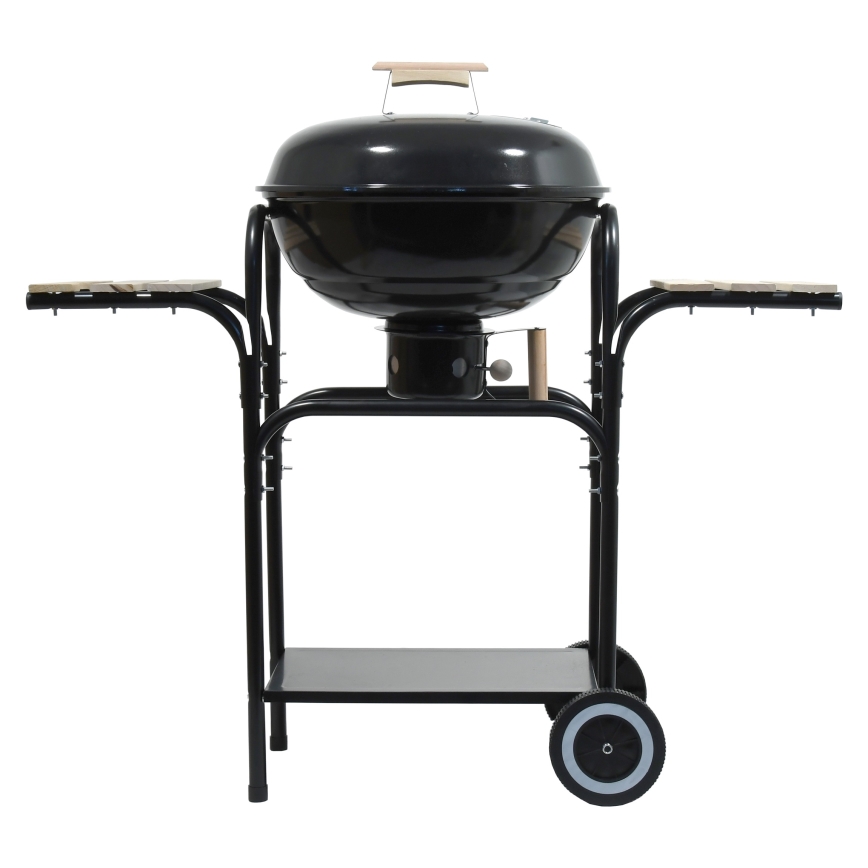 Kannettava hiiligrilli musta/puinen