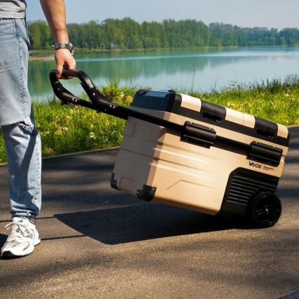 kannettava jääkaappi autoon LCD-näytöllä 39 l 230V/12V/24V ruskea