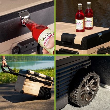 kannettava jääkaappi autoon LCD-näytöllä 39 l 230V/12V/24V ruskea