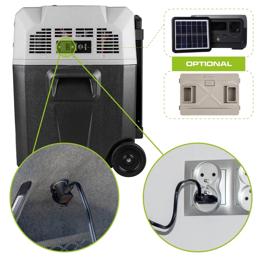 kannettava jääkaappi autoon LCD-näytöllä 40 l 230V/12V/24V musta