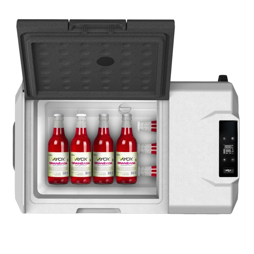 kannettava jääkaappi autoon LCD-näytöllä 40 l 230V/12V/24V musta