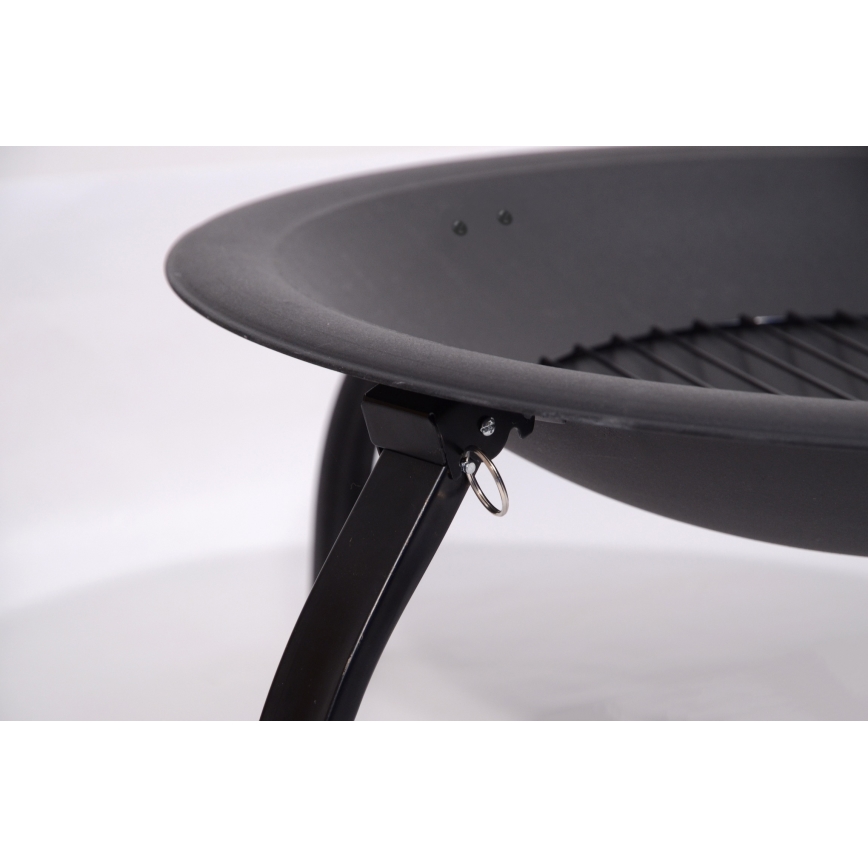 Kannettava nuotioalusta musta