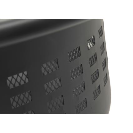 Kannettava puinen nuotio, jossa musta ritilä