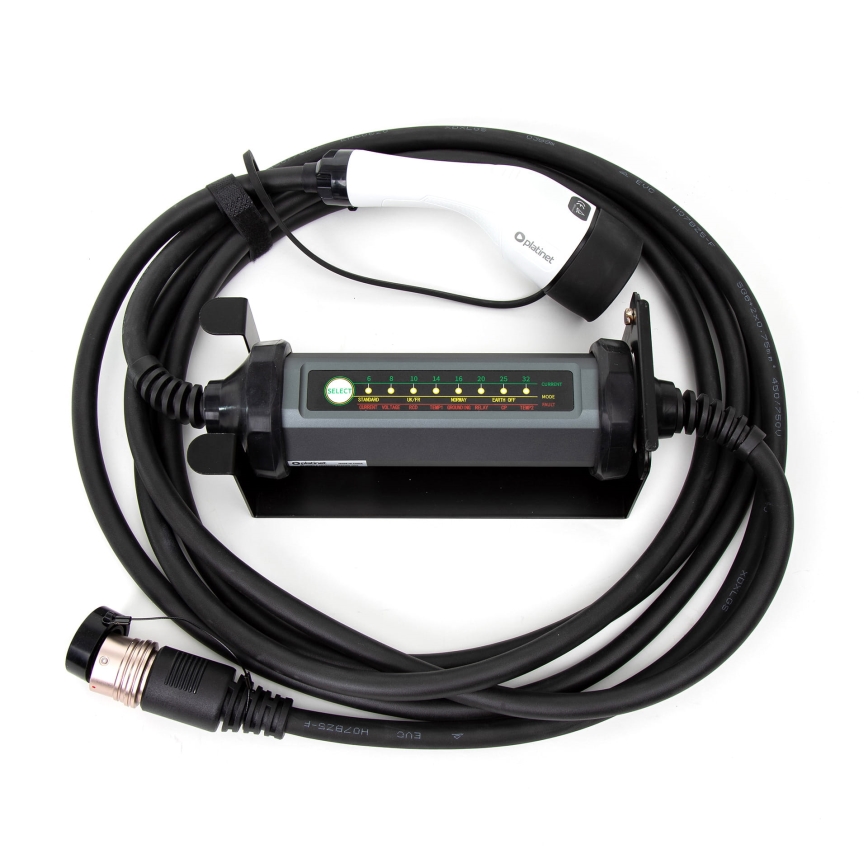 Kannettava sähköauton laturi, jossa 4 Type 2 -adapteria 32A/480V 22kW 5m IP67