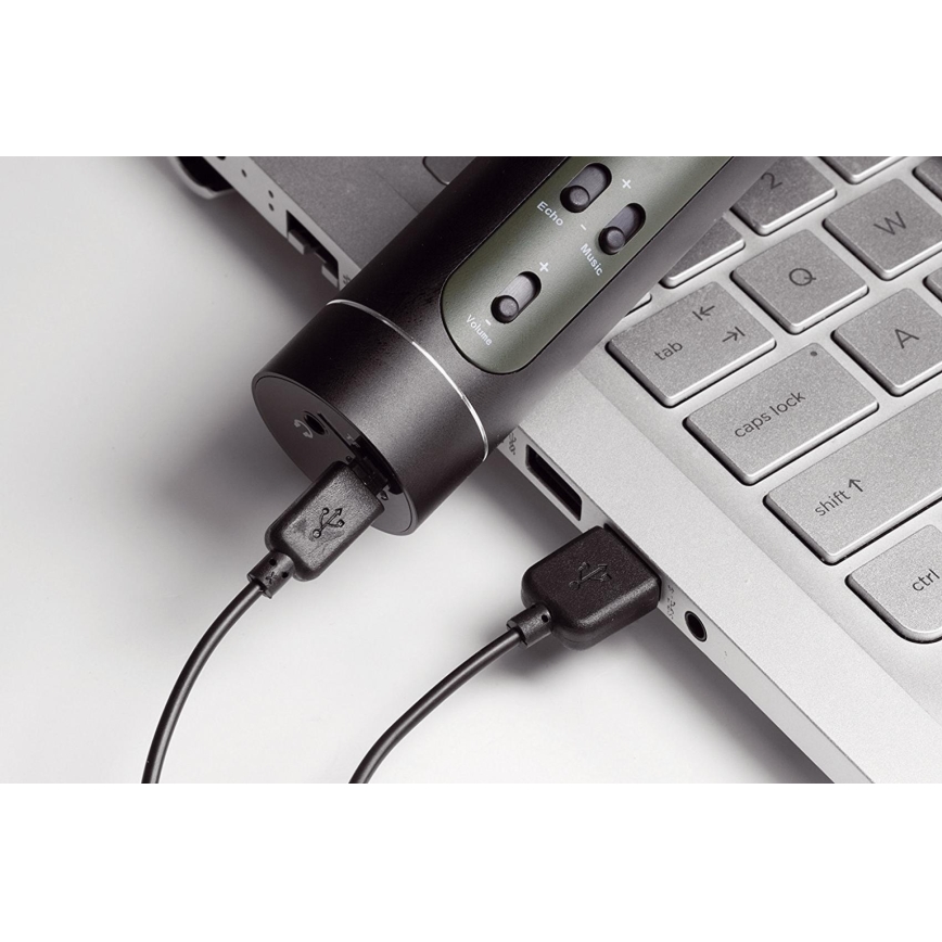 Karaokamikrofoni 6W/5V 1500 mAh Bluetooth musta