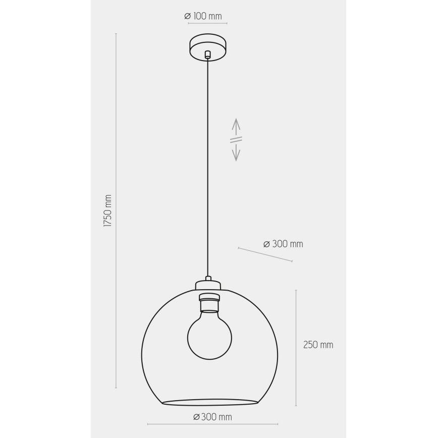 Kattokruumu johdossa CUBUS 1xE27/60W/230V