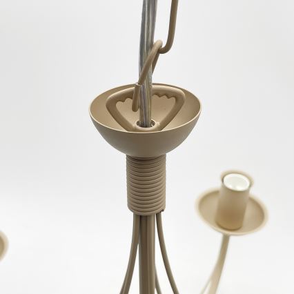 Kattokruunu ANTON ketjulla 5xE14/60W/230V, beige