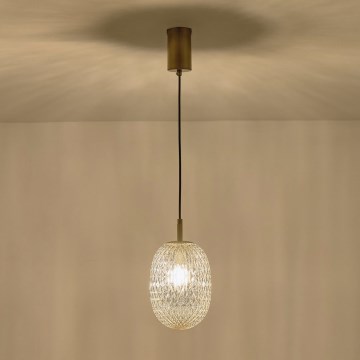 Kattokruunu johdossa 1xE14/25W/230V läpinäkyvä halkaisija 15 cm