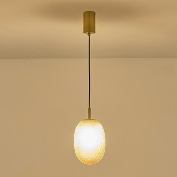 Kattokruunu johdossa 1xE14/25W/230V ruskea pr. 15 cm