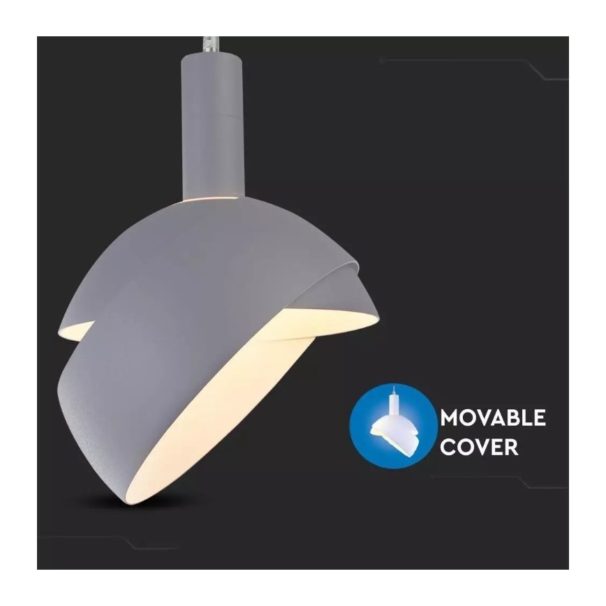 Kattokruunu johdossa 1xE14/60W/230V harmaa