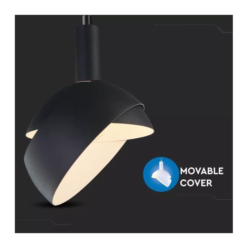 Kattokruunu johdossa 1xE14/60W/230V musta