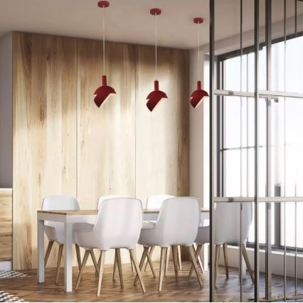 Kattokruunu johdossa 1xE14/60W/230V punainen