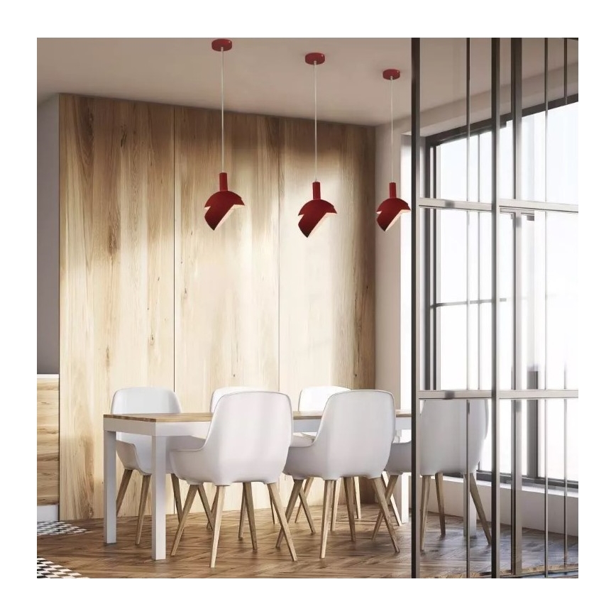 Kattokruunu johdossa 1xE14/60W/230V punainen