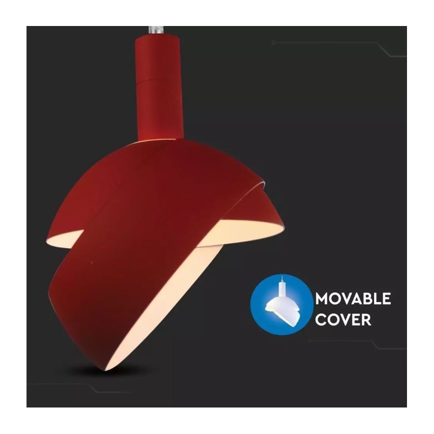 Kattokruunu johdossa 1xE14/60W/230V punainen