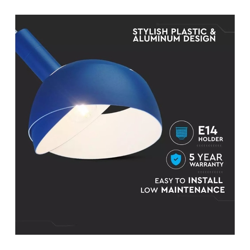 Kattokruunu johdossa 1xE14/60W/230V sininen